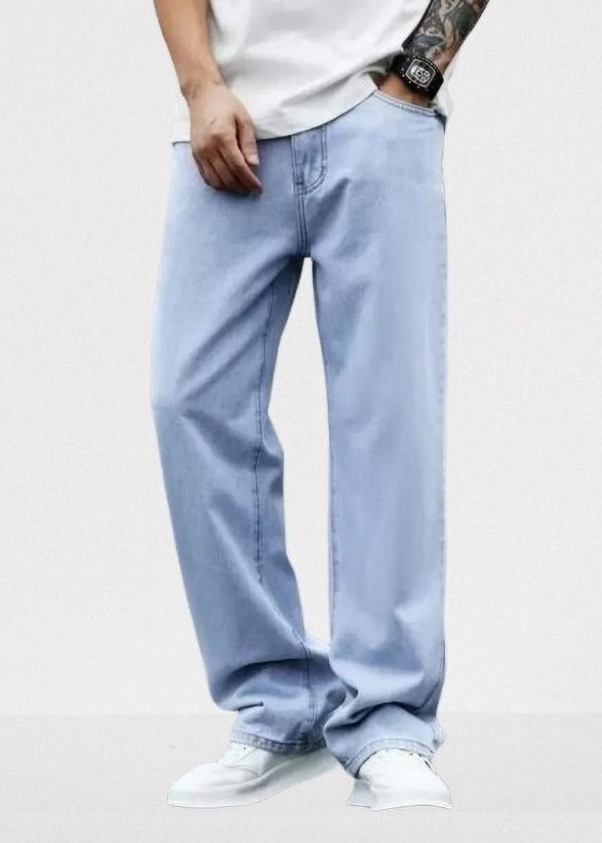 Vasura Jeans Boot-Leg Mid Rise Light Blue Men Denim Jeans