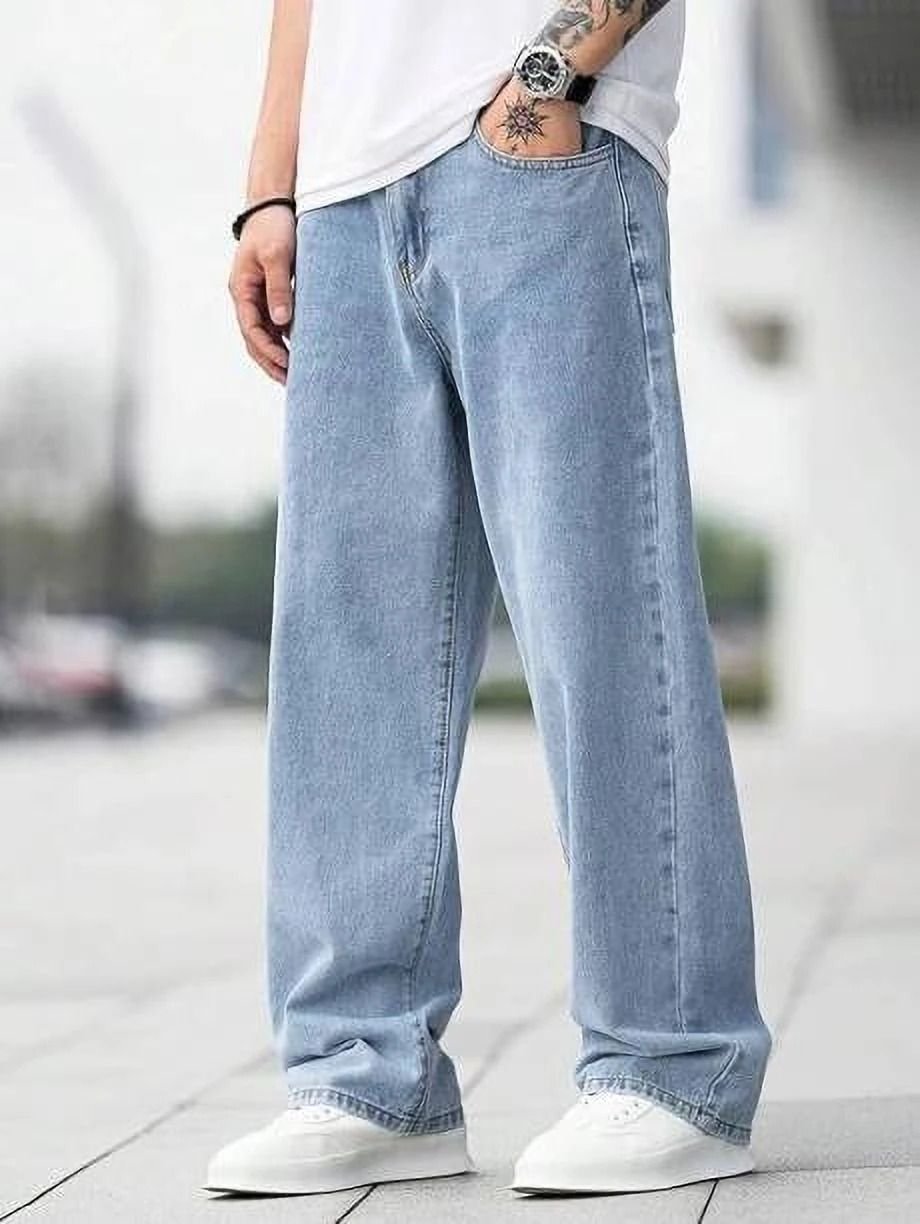 Vasura Jeans Loose Fit Mid Rise Light Blue Men Denim Jeans