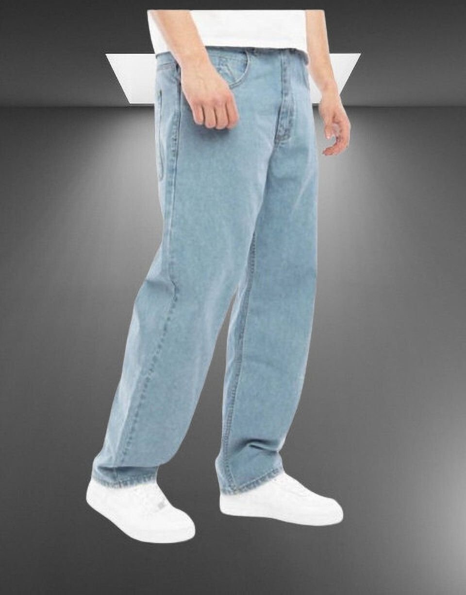 Vasura Jeans Loose Fit Mid Rise Light Blue Men Denim Jeans - Image 2