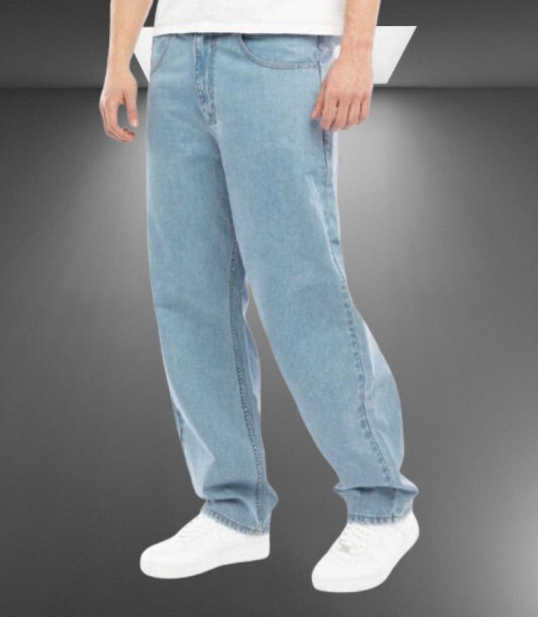 Vasura Jeans Loose Fit Mid Rise Light Blue Men Denim Jeans