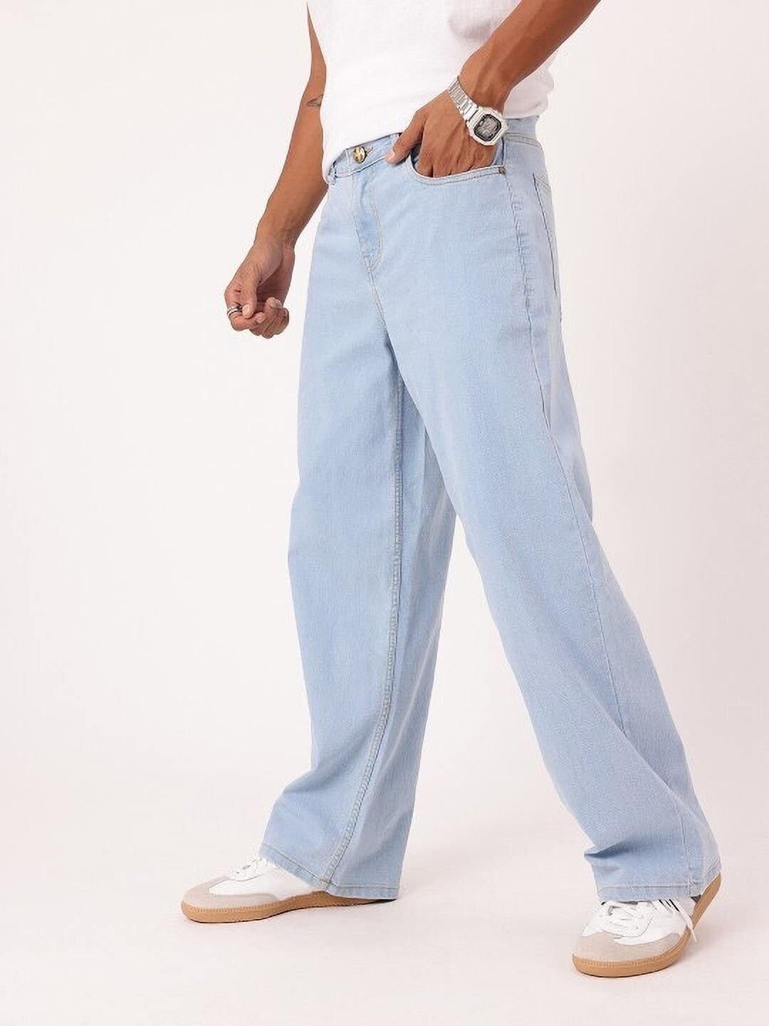 Vasura Jeans Boot-Leg Mid Rise Light Blue Men Denim Jeans - Image 2