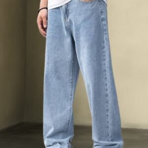 Vasura Jeans Straight Fit Mid Rise Light Blue Men Denim Jeans