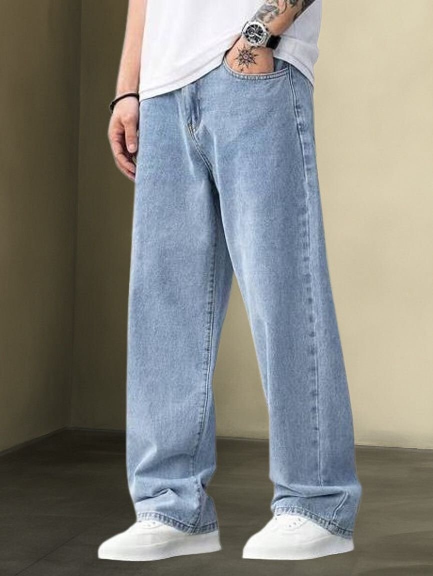 Vasura Jeans Straight Fit Mid Rise Light Blue Men Denim Jeans