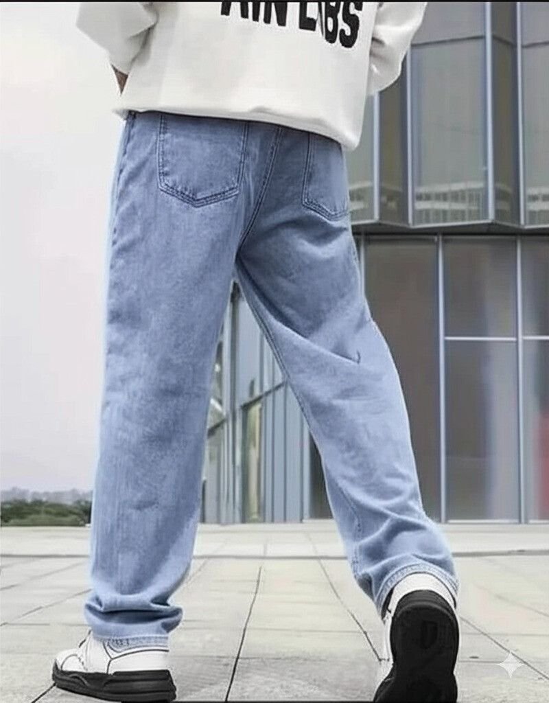Vasura Jeans Loose Fit Mid Rise Light Blue Men Denim Jeans - Image 2