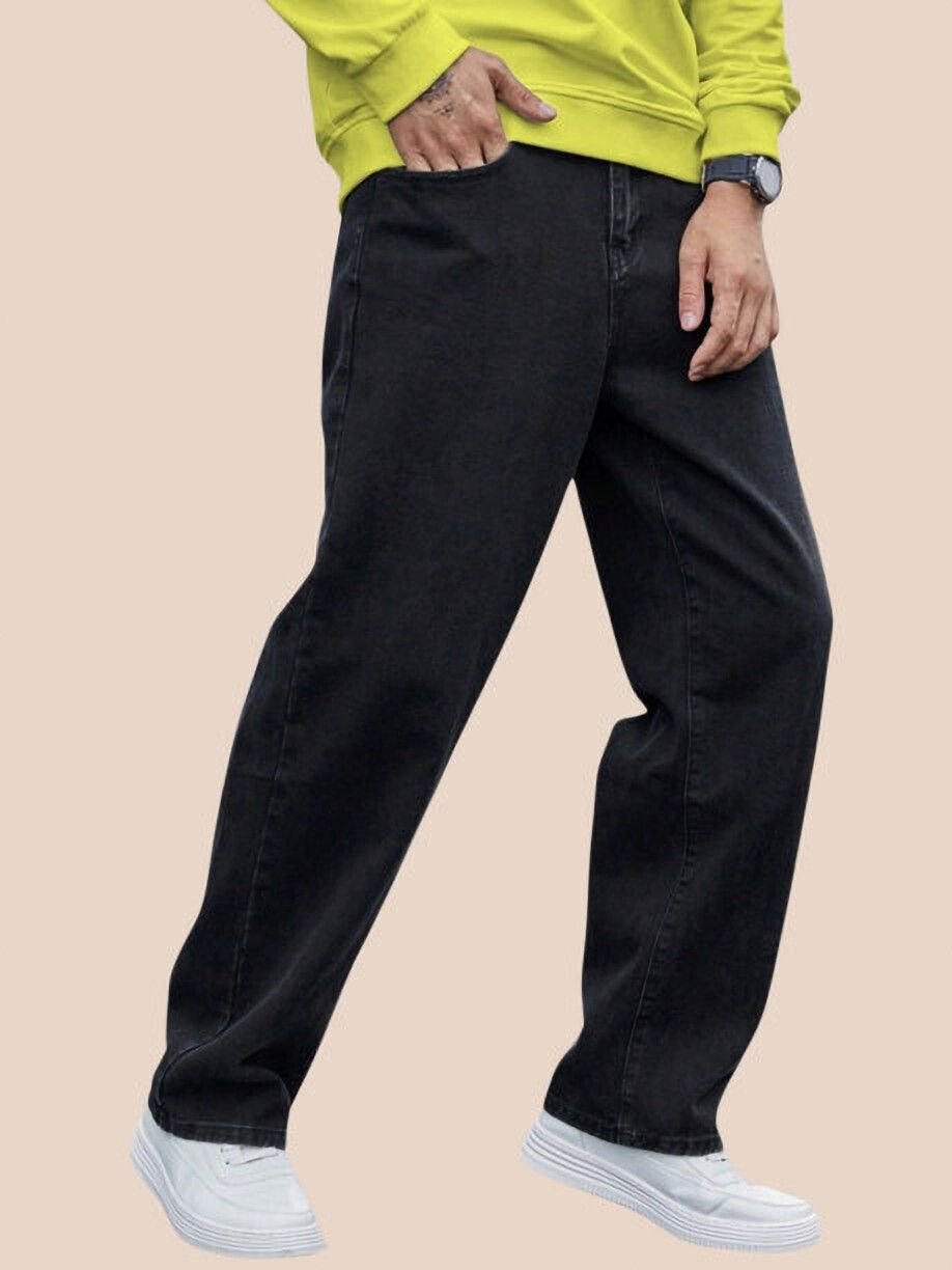 Vasura Jeans Loose Fit Mid Rise Black Men Denim Jeans - Image 3