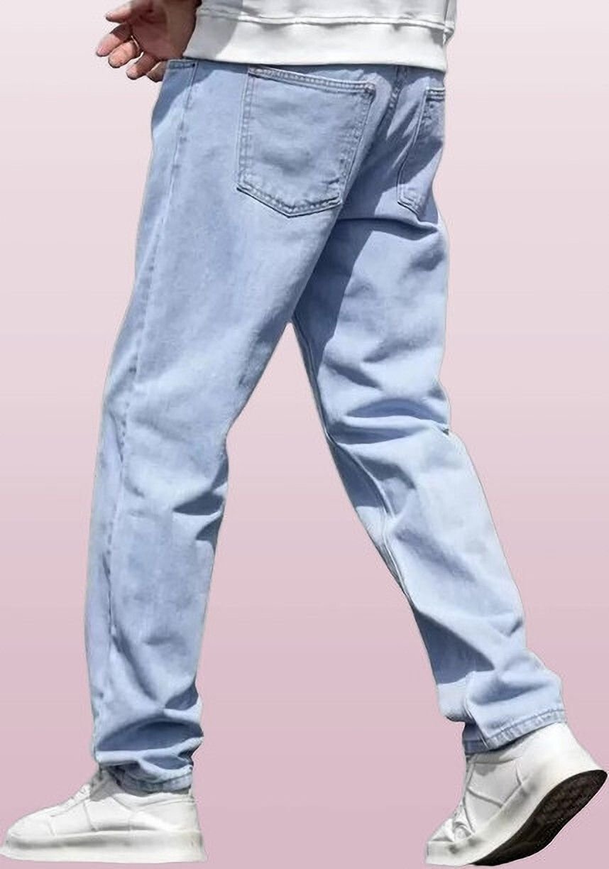 Vasura Jeans Loose Fit Mid Rise Light Blue Men Denim Jeans - Image 2