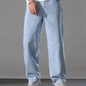 Vasura Jeans Loose Fit Mid Rise Light Blue Men Denim Jeans