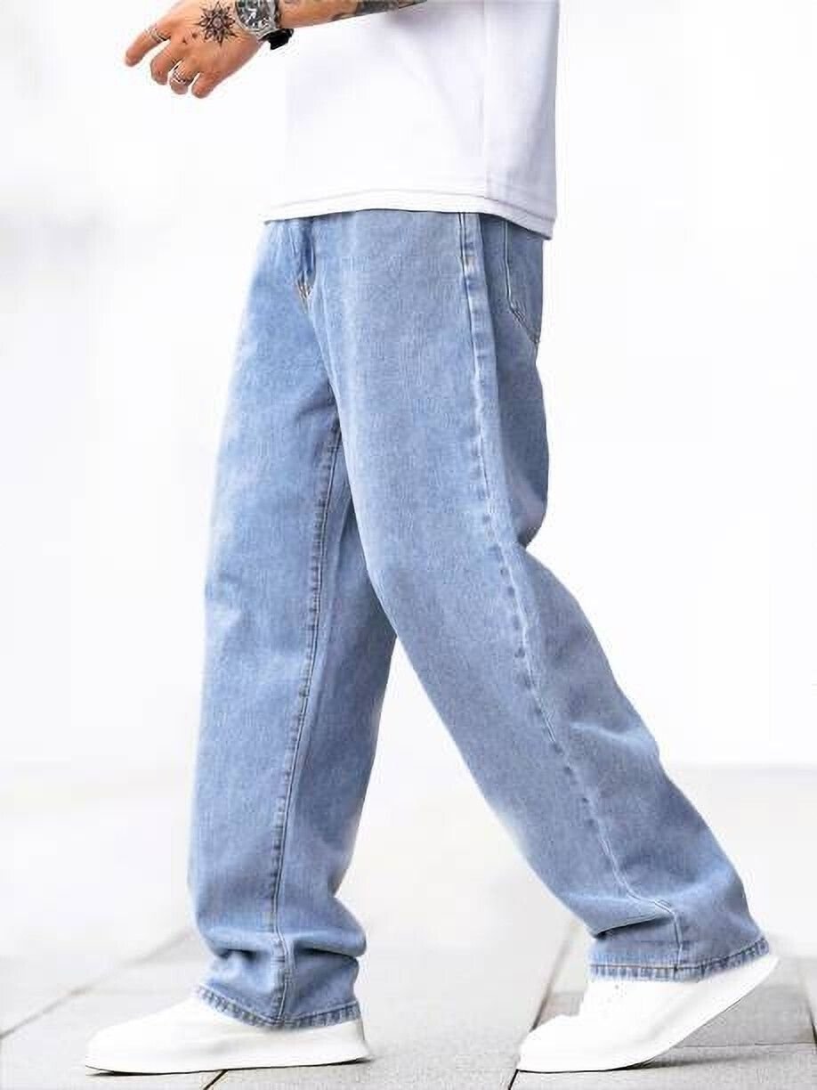 Vasura Jeans Loose Fit Mid Rise Light Blue Men Denim Jeans