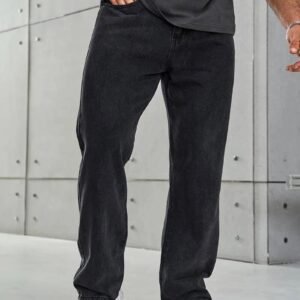 Vasura Jeans Loose Fit Mid Rise Dark Grey Men Denim Jeans
